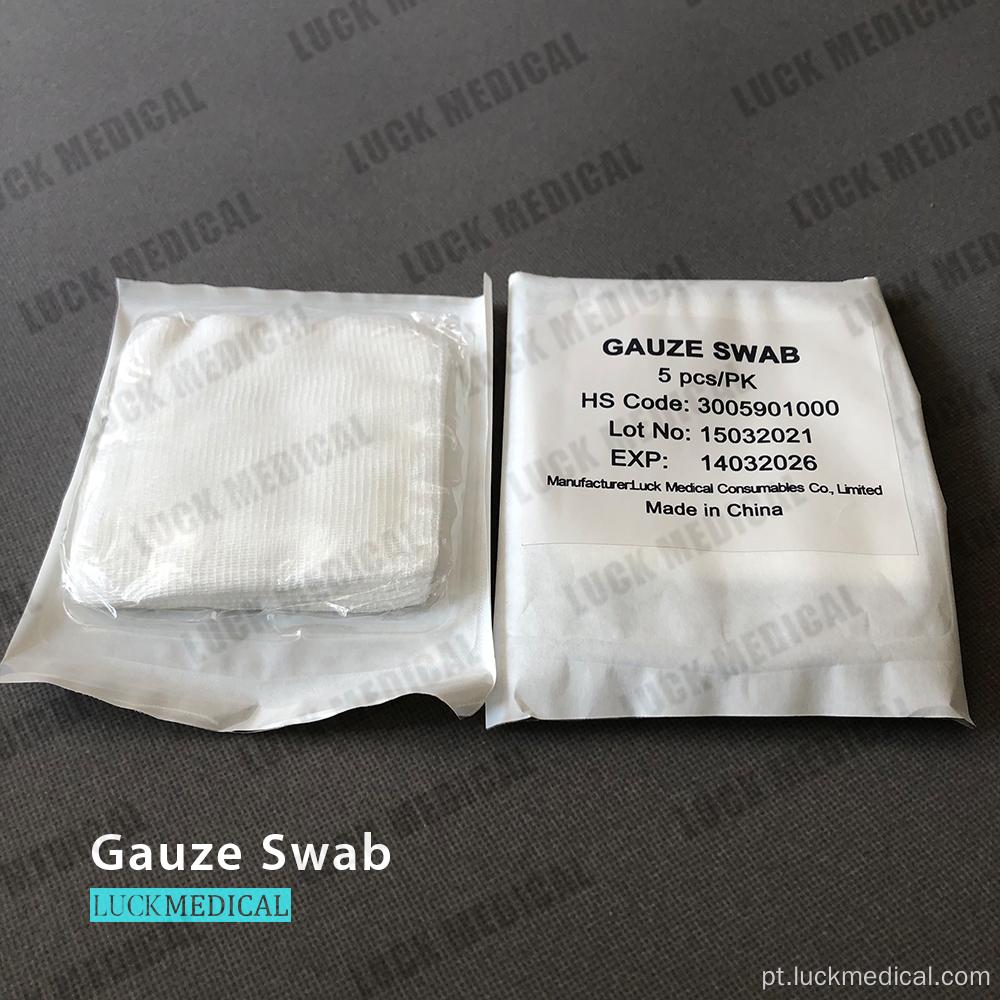 Kit de swab de gaze de cuidados médicos não estéril