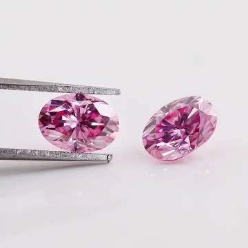 VVS Moissanite Pink Oval Loose Diamond Stones 1ct to 10ct for Fashion Jewelry Rings