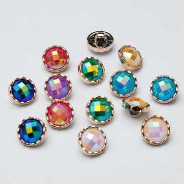 2022 Collection: Custom Button Pearls, Vibrant Crystal-Encrusted Plastic AB Shirt Buttons for Children's Wear