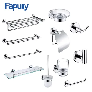Modern Stainless Steel Bathroom Accessory Set | Fapully Hotel Balfour 304S.S Sanitary Fittings