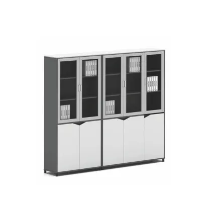 New Design Modern Aluminum Door With Drawer File Cabinet Storage Wall Cabinet Bookcase With Door