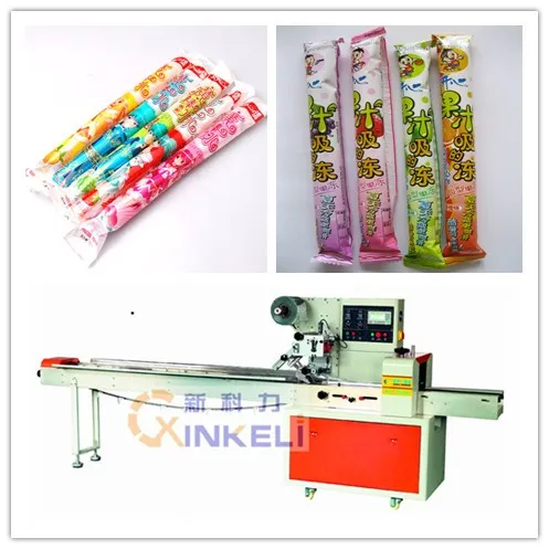 Popsicle stick flow wrapping machine