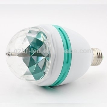 3W E27 RGB Crystal Ball LED Full Color Rotating Lamp Stage Light for Club DJ Bar Disco Party