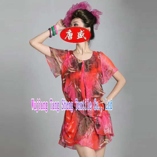 different types of recycled polyester chiffon fabric prints