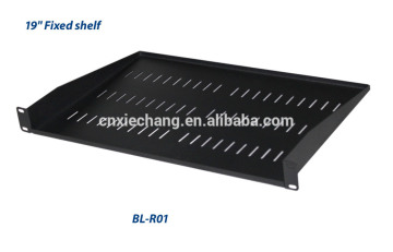 Black Colour 1u Fixed Server Rack Shelf