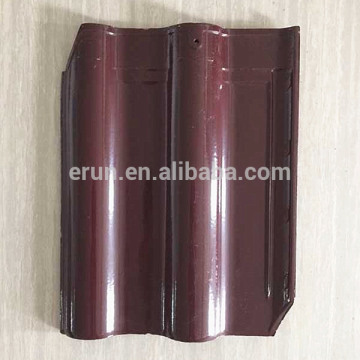 chinese rose red glazed ceramic roof tile, low price building construction material