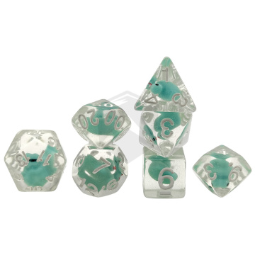 เป็ดสีน้ำเงินตัวน้อย DND Core Core Polyhedral Dice ชุดสำหรับ Dungeons และ Dragons TRPG