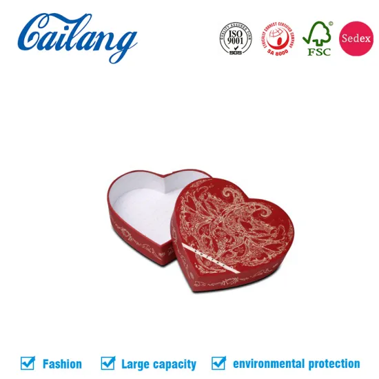CMYK High-End Heart Shaped Promotional Gift Paper Boxes