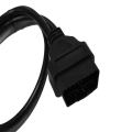 OBDII 16Pin Stecker auf zwei weibliche Y-Kabel-Adapter