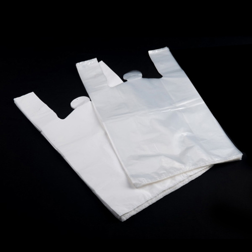 Restaurant Supermarket To-go Bags Plastic Take-out T-shirt Shopping Bags free sample