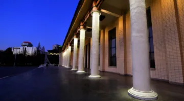 outdoor modern stone pillar lights