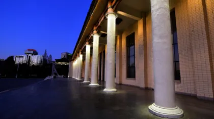 outdoor modern stone pillar lights