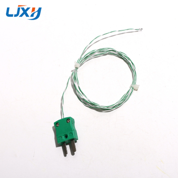 Lujinxun K-Type Green Thermocouple Plug with Green and White Wire Twisted Pair for IM-K-M - 1pc