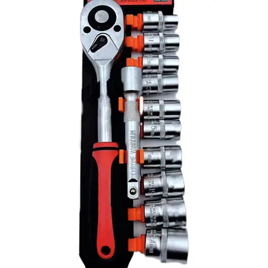 Hot Sales: 12pcs 1/2 & 1/4 Drive CRV Impact Ratchet Wrench Socket Set - Tool Sets in General Tools