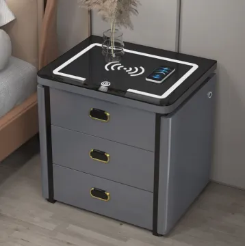 Smart Sleep Station: Wireless Charging Bedside Nightstand Table