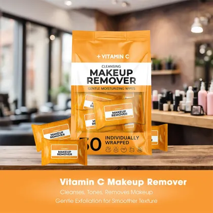 Customized logo for oil-free makeup remover wipes
