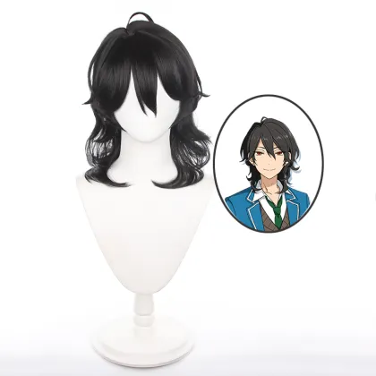 Natural Black Sakuma Rei Cosplay Wig 50cm for Men - Ainizi Ensemble Stars