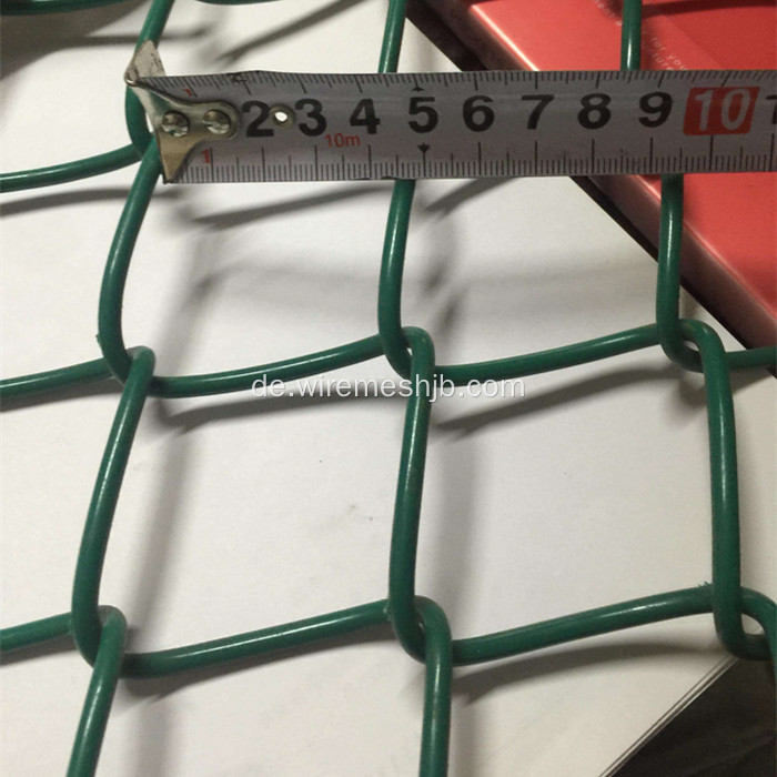Grüner PVC-überzogener Kettenglied-Zaun / Diamond Wire Mesh