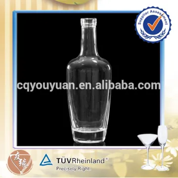 crystal clear spirits vodka whisky flat 375 ml liquor glass bottle with cork