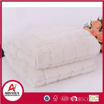 new design promotion Little rabbit hair fake fur micromink blanket