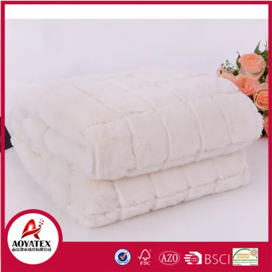 new design promotion Little rabbit hair fake fur micromink blanket