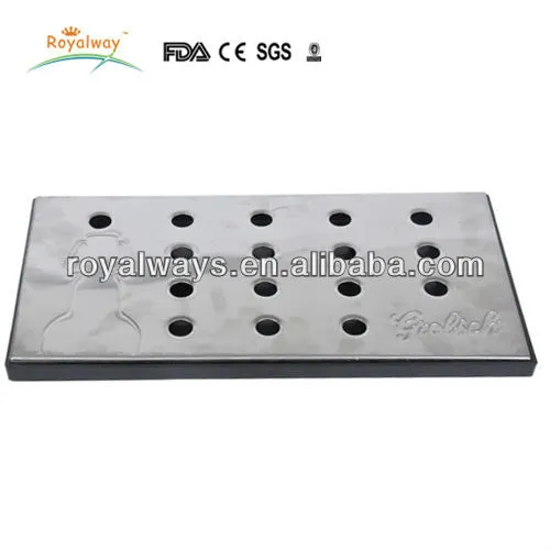 Aluminum bar drip tray with holes