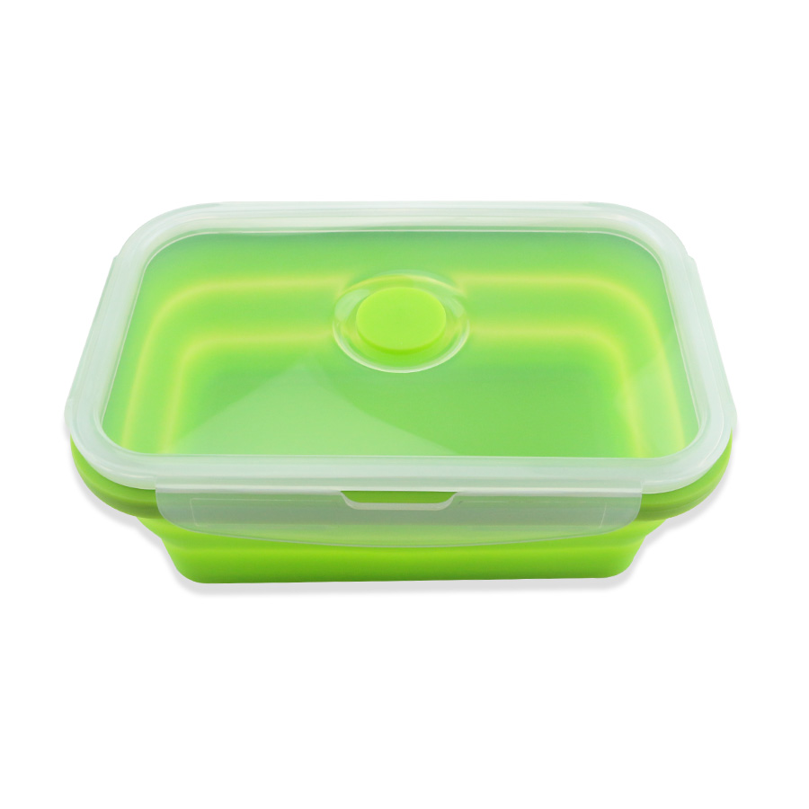 Lunch box pieghevole in silicone Safe Microwave