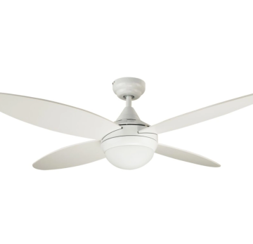 Indoor white ceiling fan for bedroom