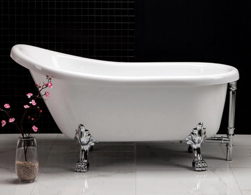 Freestanding Soaking Plastic Claw Foot Bath Tub