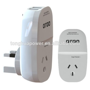 universal travel adapter with USB charger/ UK EU USA AU travel plug