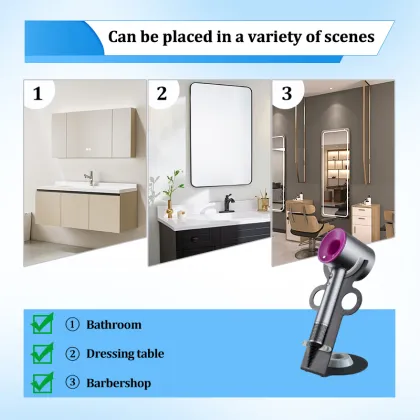 Supersonic Hair Dryer Holder: Heavy Duty Alloy Steel Bracket for Dyson Supersonic Dryer
