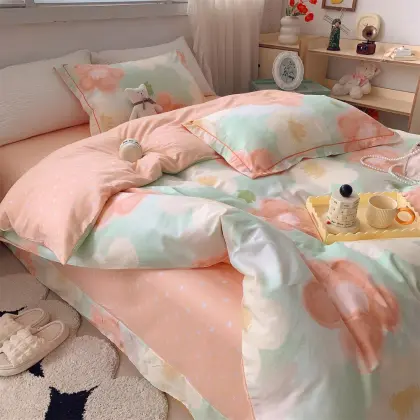 autumn fairy-tales bed sheet cover bedding pillowcase set