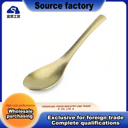 Elegant Long Handle Titanium Table Spoon