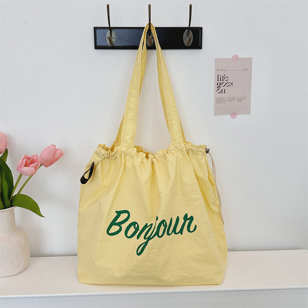 Recycle Drawstring Cotton Bag With Custom Logo Printed