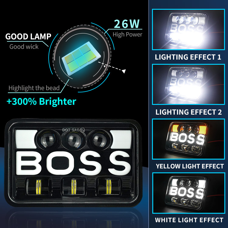 motorcycle square headlight