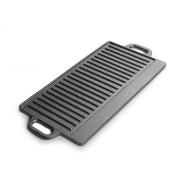 Reversible Cast Iron Grill Pan for Multiple Cooktops and Camping