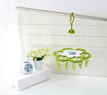 18 pegs clothes plastic hangers,round clothes hanger