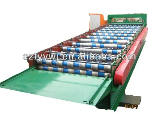 Latest technology double layer color coated sheet roof sheet forming line