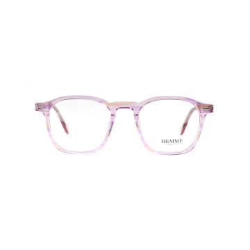 Square Handmade Eyewear Bevel Acetate Optical Glasses Frame