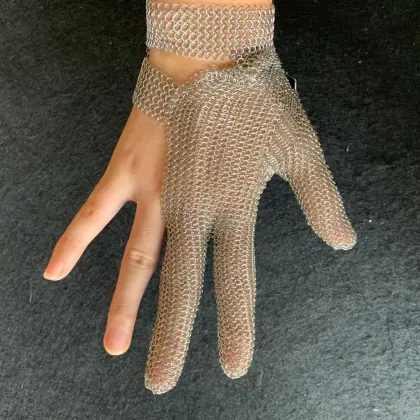 Stainless Steel Mesh Metal Mesh Butcher Gloves Protect Gloves