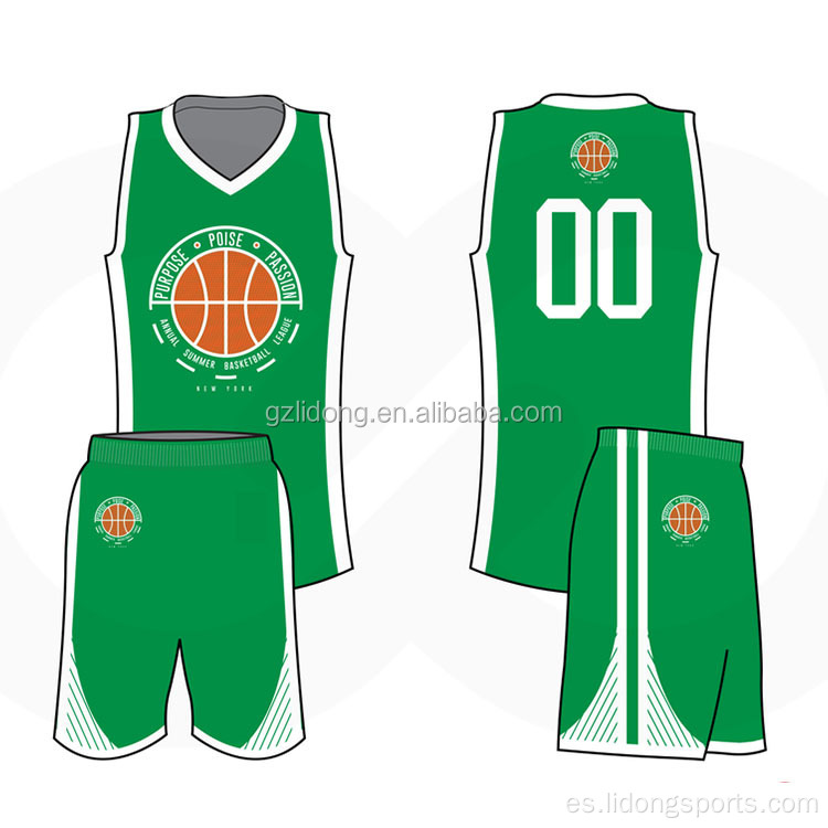 Jersey de baloncesto de uniforme de baloncesto de sublimación deportiva