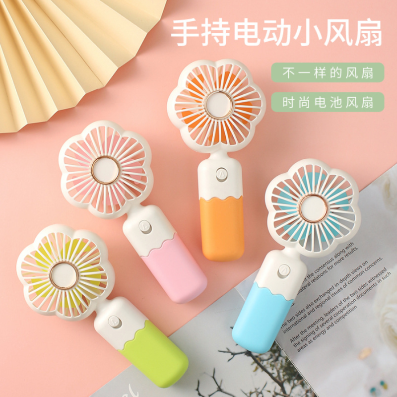 Floral Handheld Rechargeable Fan