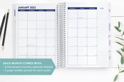 2023-2024 Personalized Teacher Planner: Daily Lesson Notebook & Self-Care Spiral Organizer