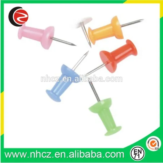 high quality office stationery set plastic flat colorful push pin
