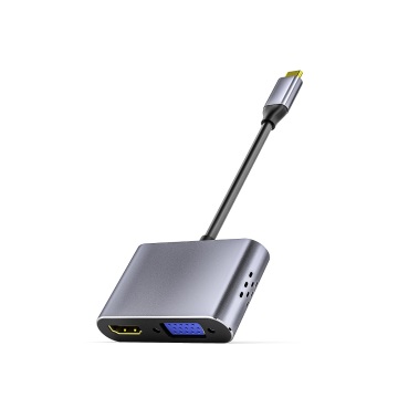 USB-C zu VGA-Adapter-Multiport-Hub mit PD 60W Fast Lading und USB 3.0