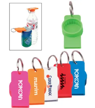 Promotional Can or Water Bottle Opener W/ Keychain