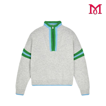 Eco-Friendly Green Striped Knitted Top for Women
