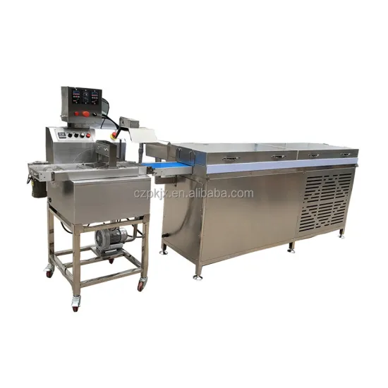 Small Chocolate Enrobing Line with Cooling Tunnel for Commercial Chocolate Caramel Enrobing