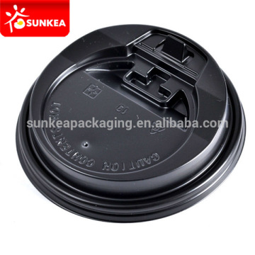 Disposable paper coffee cup plastic lid
