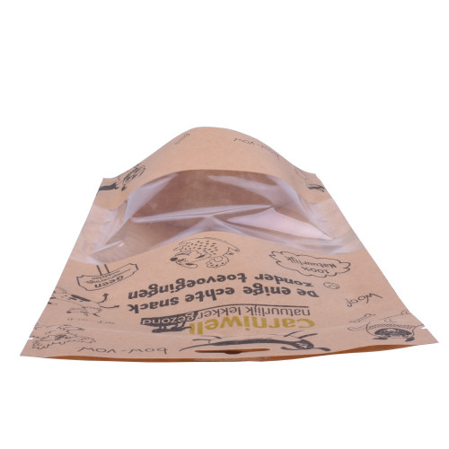 100% Compostable Customized Printing Kraft Standing Bags